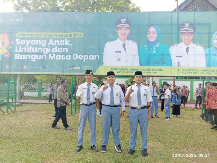 Membanggakan! Tiga Siswa MAN 1 Batang Hari Dipercaya Menjadi Petugas Upacara Hari Anak Nasional Ke-42 Tahun 2026 Membanggakan! Tiga Siswa MAN 1 Batang Hari Dipercaya Menjadi Petugas Upacara Hari Anak Nasional Ke-42 Tahun 2026