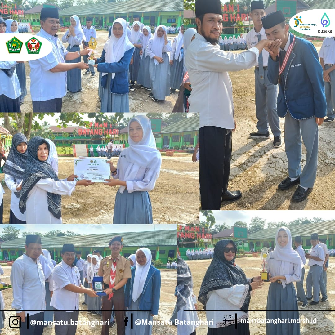 Siswa Berprestasi MAN 1 Batang Hari Terima Penghargaan