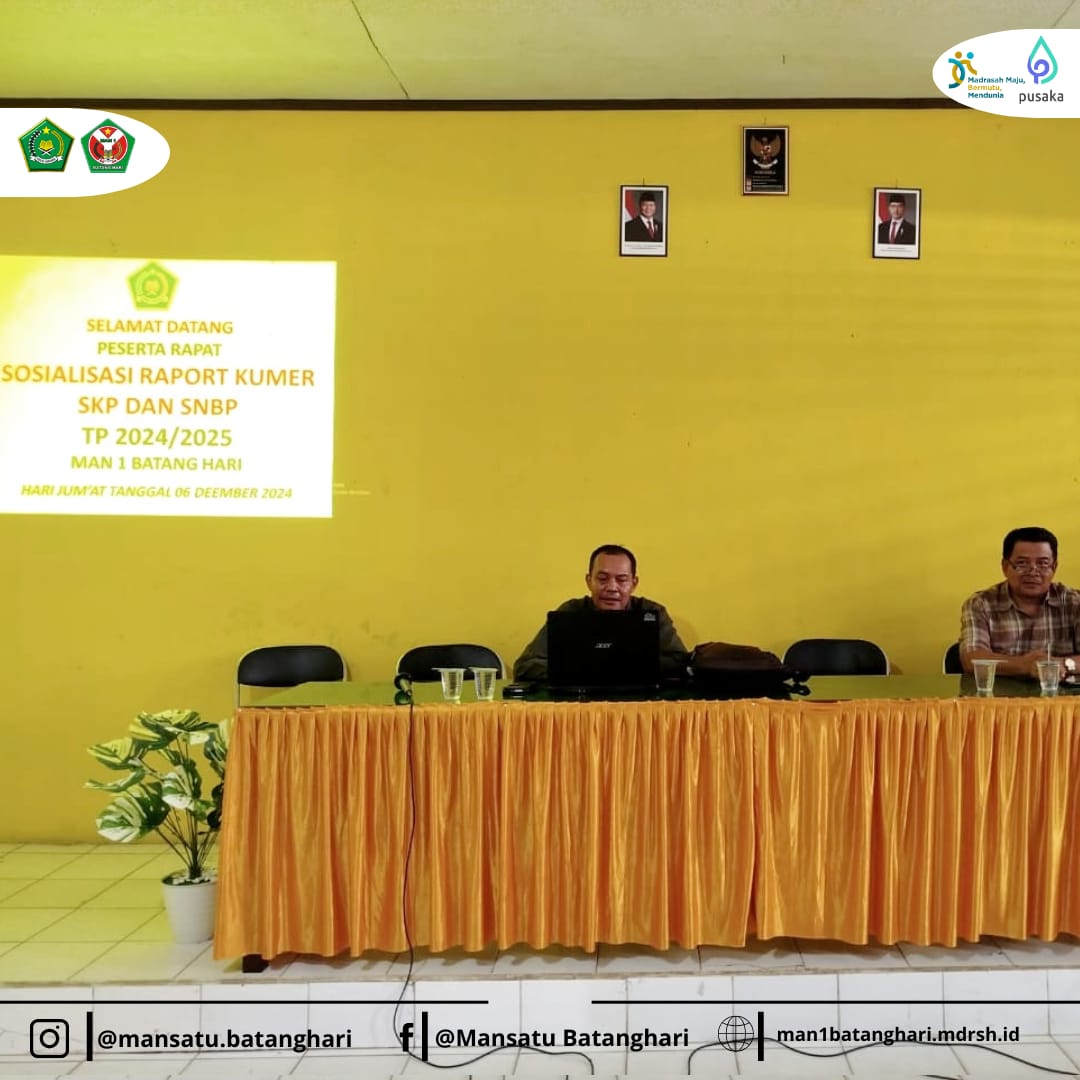Man 1 Batanghari Gelar Rapat Pengisian Rapor  Digital Madrasah Semester Ganjil, Pengisian SKP dan Persiapan SNBP
