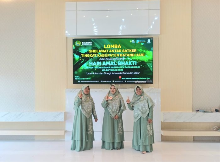 Gema Sholawat Mengalun, MAN 1 Batang Hari Ikut Meriahkan HAB Kemenag ke-80