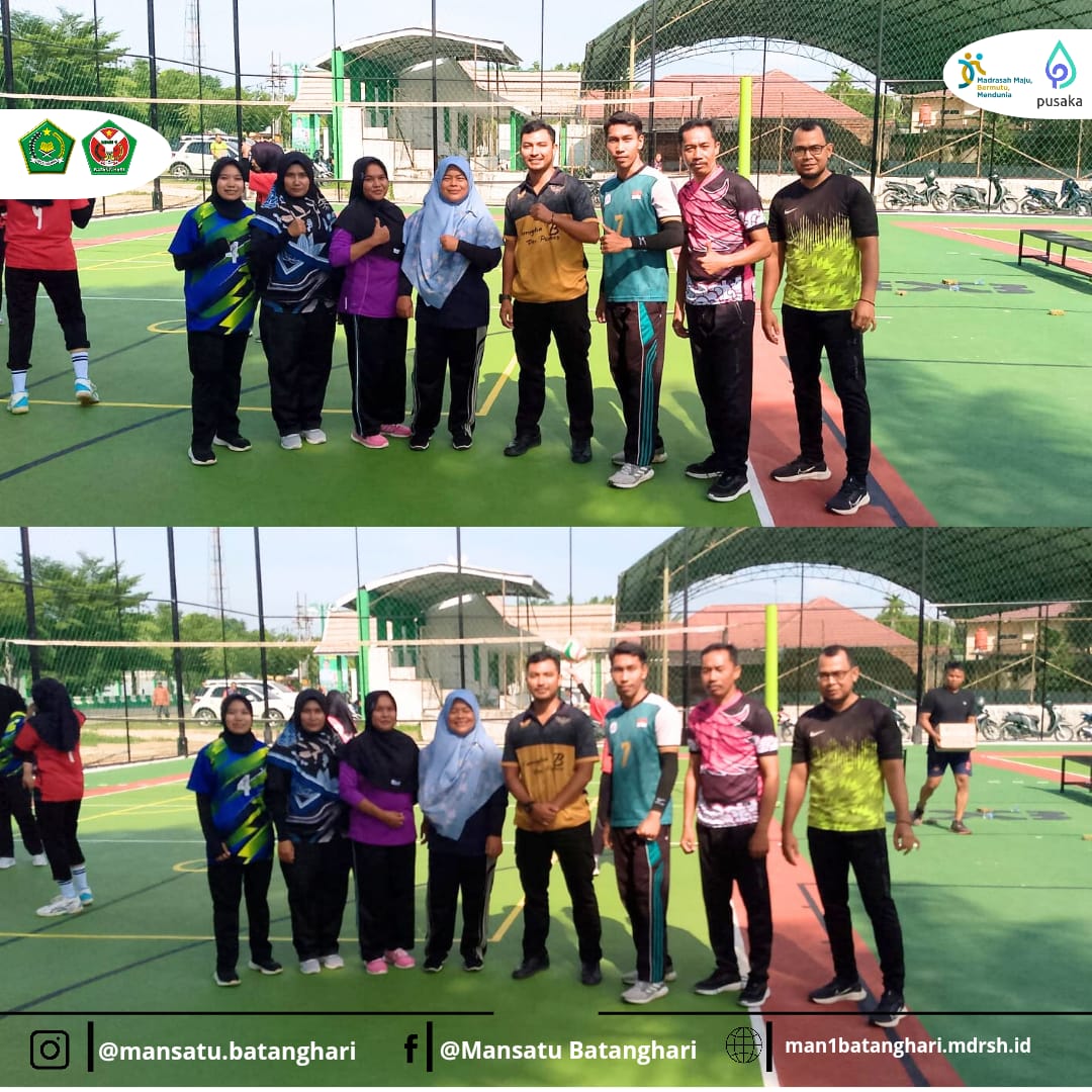 Delapan Pegawai Kemenag Batang Hari Ikut Meriahkan Pertandingan Voli Persahabatan PGRI Kecamatan Muara Bulian