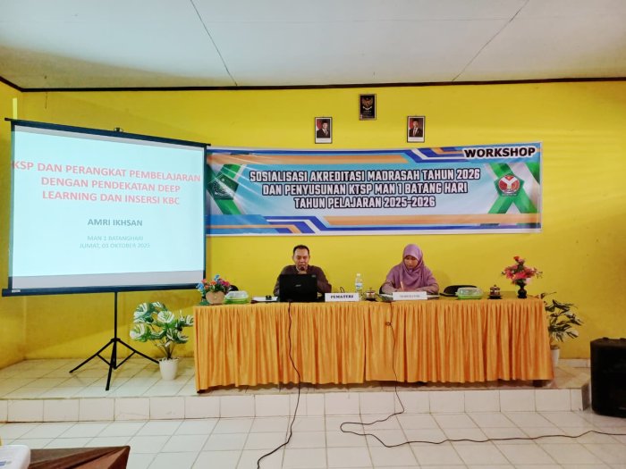 Workshop MAN 1 Batang Hari Bahas Pendekatan Deep Learning dan Penguatan Kurikulum Berbasis Cinta Workshop MAN 1 Batang Hari Bahas Pendekatan Deep Learning dan Penguatan Kurikulum Berbasis Cinta