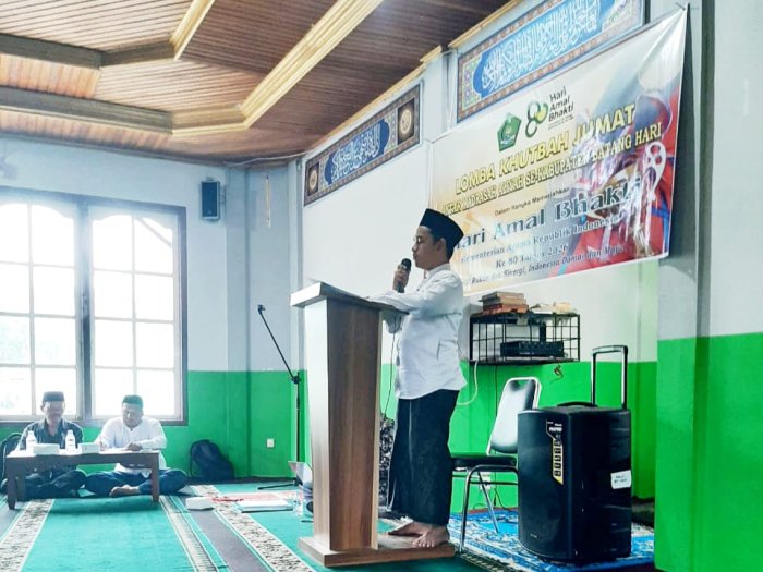 Hafiz Kaffah Wakili MAN 1 Batang Hari pada Lomba Khutbah Jumat HAB Kemenag ke-80