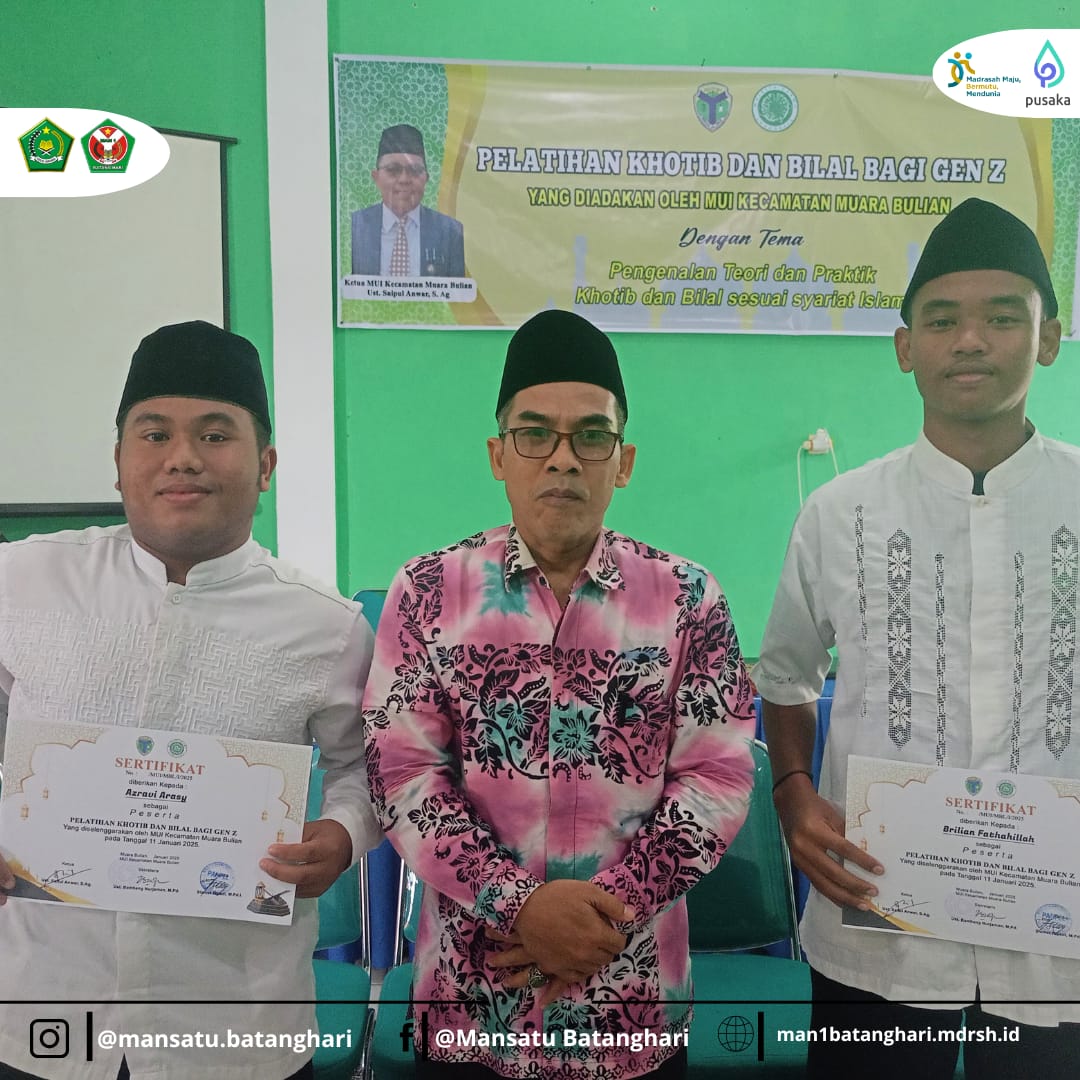 Siswa MAN 1 Ikuti Pelatihan Khotib dan Bilal Bagi Gen Z