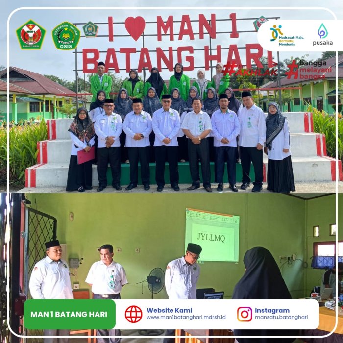 Pelaksanaan TKA Hari Pertama di MAN 1 Batang Hari, Langsung Dimonitor Oleh Kakan Kemenag Kab. Batang Hari
