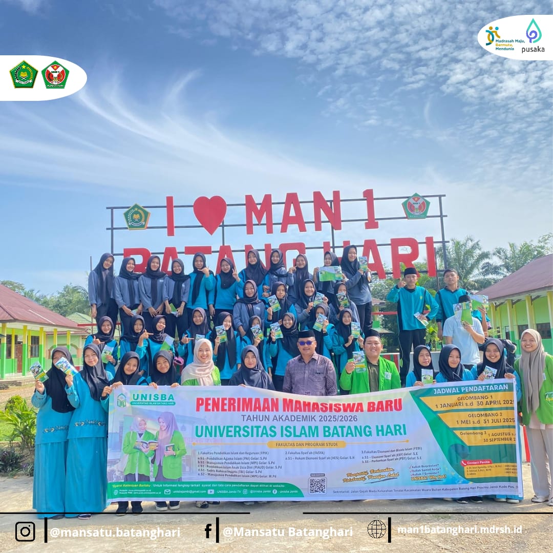 Sosialisasi Universitas Islam Batang Hari (Unisba) di MAN 1 Batanghari 