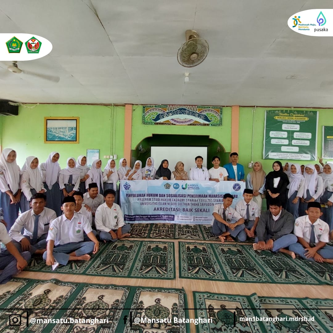Sosialisasi Prodi Hukum Ekonomi Syariah UIN STS Jambi di MAN 1 Batanghari