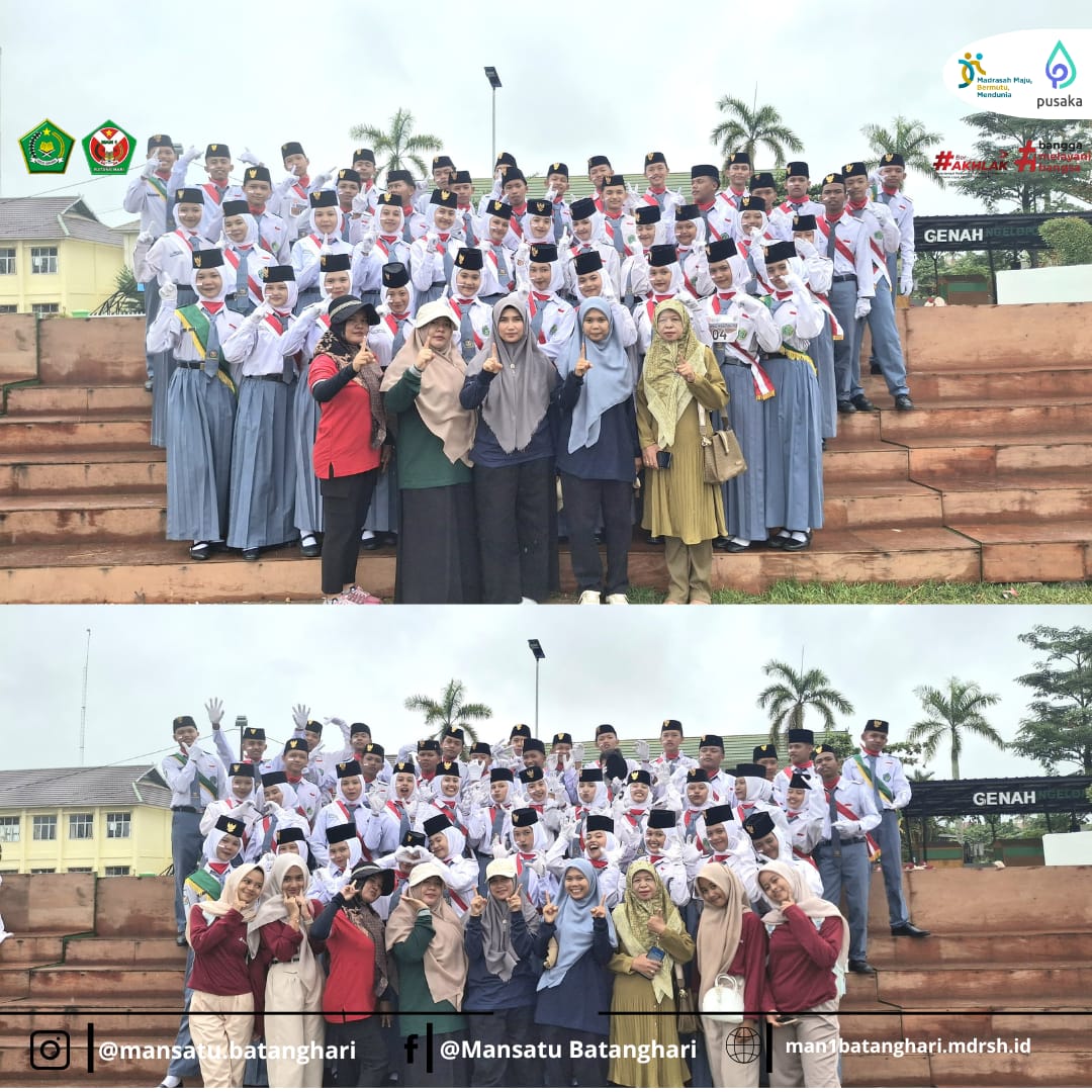 Semarak HUT RI ke-80, MAN 1 Batang Hari Kirim Tim Gerak Jalan Putra dan Putri