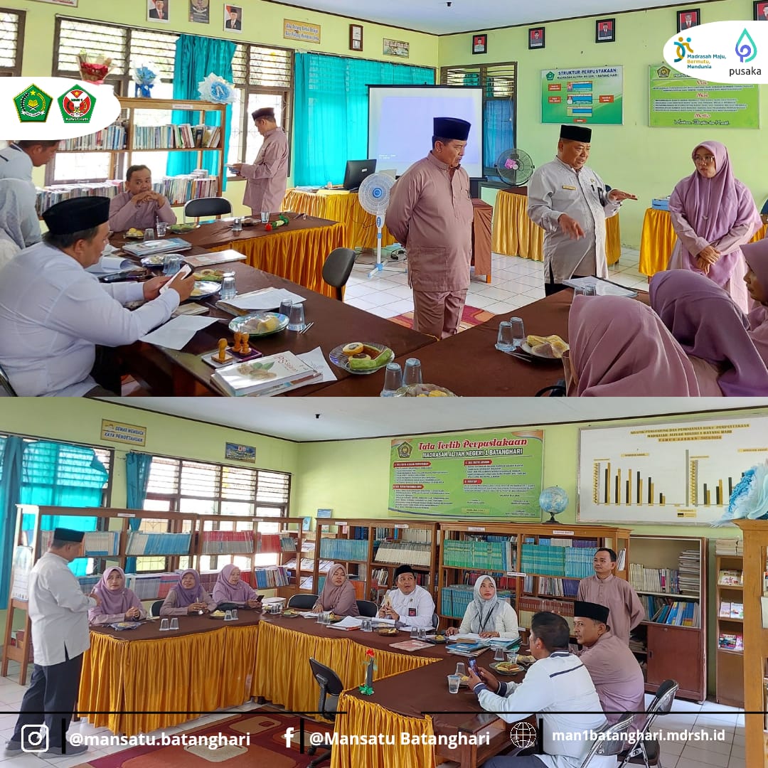 Optimalisasi Literasi: Tim Kemenag Batang Hari Lakukan Penilaian Perpustakaan Madrasah