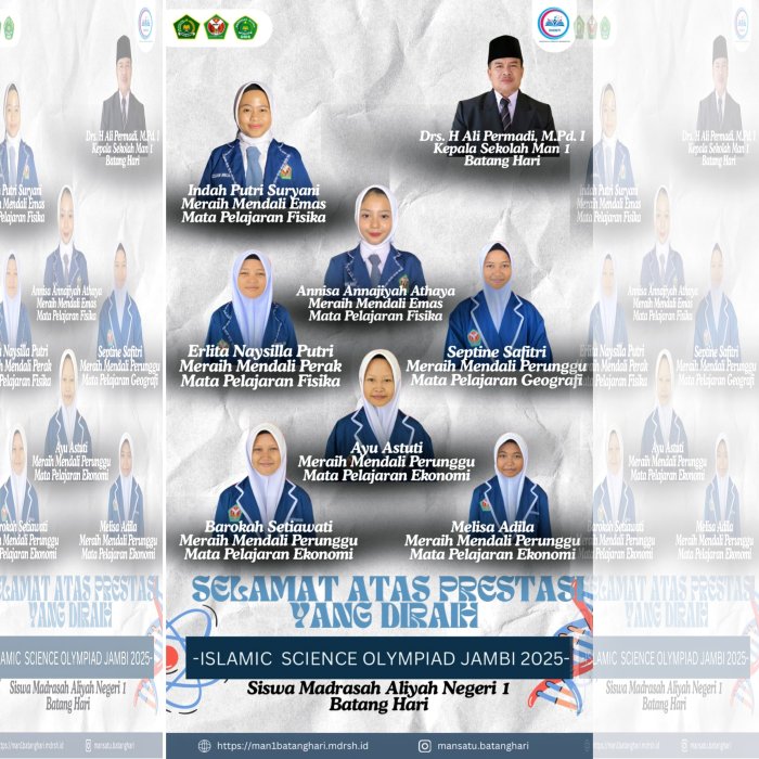 Siswa MAN 1 Batanghari Raih 7 Penghargaan di Ajang Islamic Science Olympiad (ISO) Jambi 2025