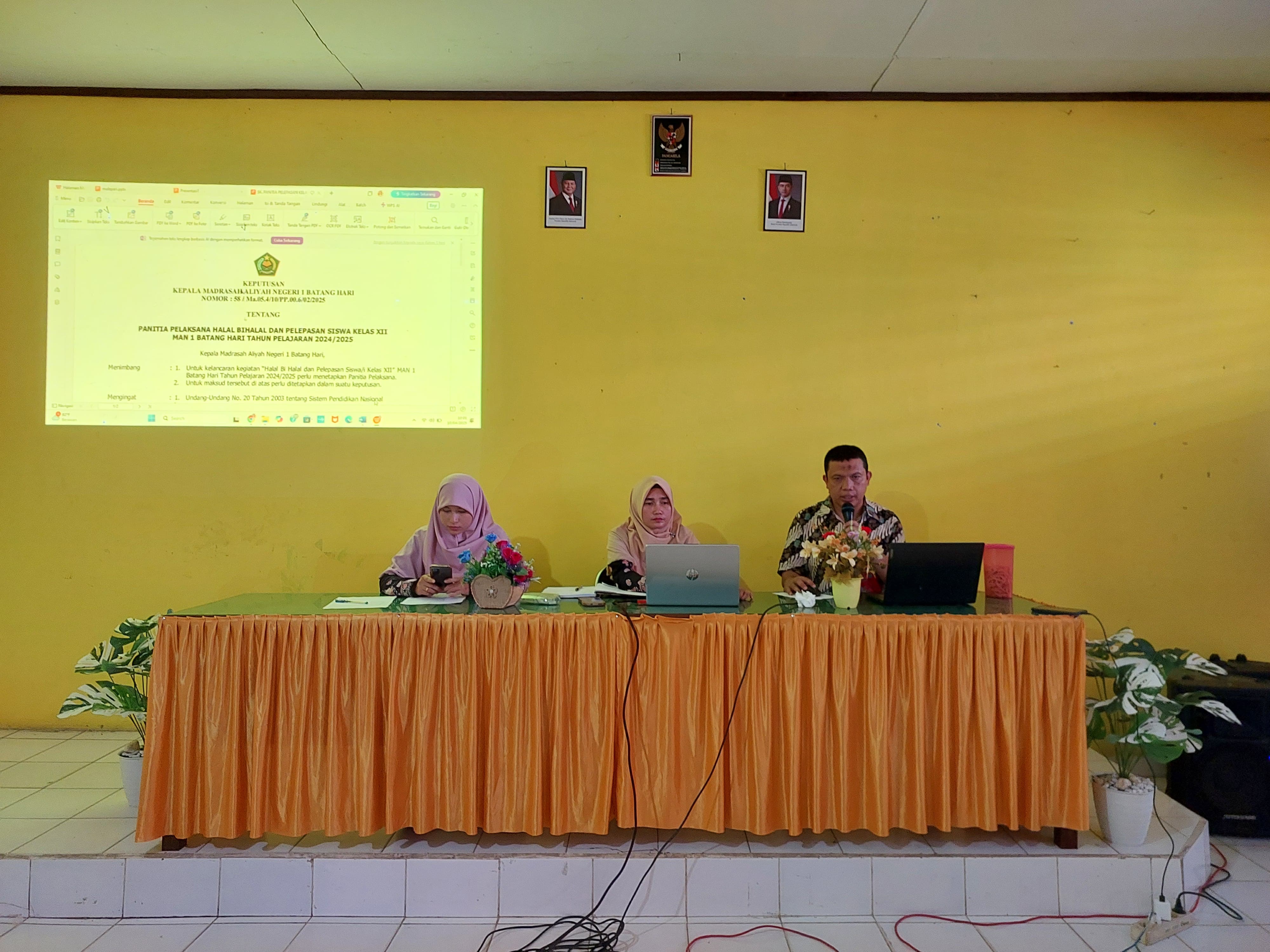 Persiapan Pelepasan Siswa Kelas 12 dan Sosialisasi PPDB MAN 1 Batang Hari Resmi Dimulai